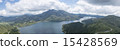 Panoramic photograph of Lake Ashino from the sky 15428569