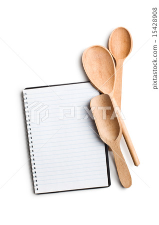 blank recipe book with kitchen utensils blank recipe book with kitchen utensils 15428908
