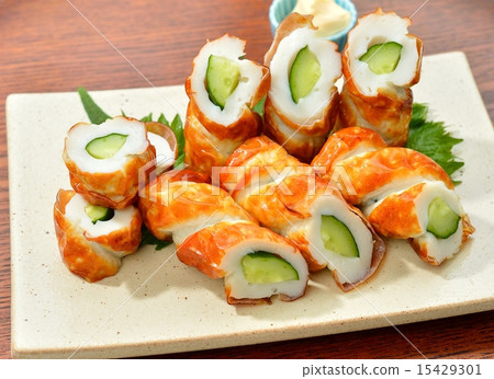 Easy cuisine, Chikuwa cucumber. Supplied with mayonnaise. 15429301