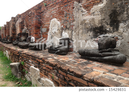 Ancient Buddha statue at Wat Yai Chaimongkol Ancient Buddha statue at Wat Yai Chaimongkol 15429831