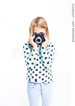 Girl with an old camera Girl with an old camera 15430315