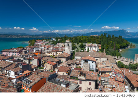 Panoramic view from The Scaliger Castle at Sirmione town 15430460