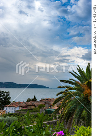 The view from the roof small old town on Lake Garda 15430485