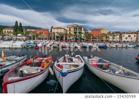 boats in the harbor, Lake Garda boats in the harbor, Lake Garda 15430599