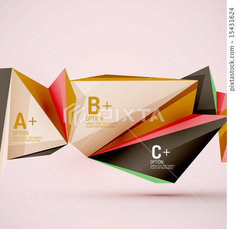 Geometric shapes in the air. Vector abstract background 15431624