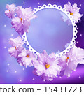 Photo frame with violets 15431723