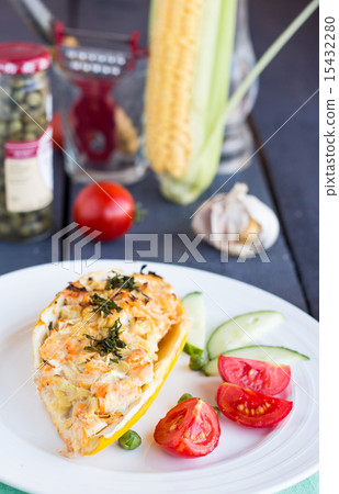 stuffed zucchini with chicken and vegetables stuffed zucchini with chicken and vegetables 15432280