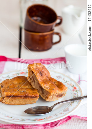 vegetarian apricot pie pudding with golden brown 15432412