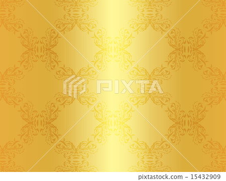 Luxury golden background with damask pattern Luxury golden background with damask pattern 15432909