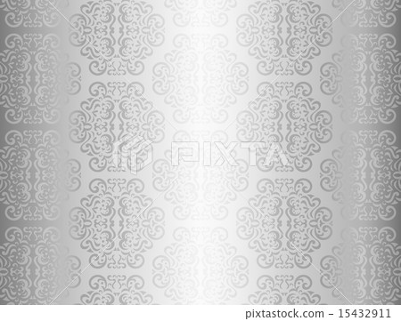 Luxury silver background with ornament pattern Luxury silver background with ornament pattern 15432911
