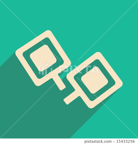 Flat with shadow icon and mobile applacation cufflinks 15433256