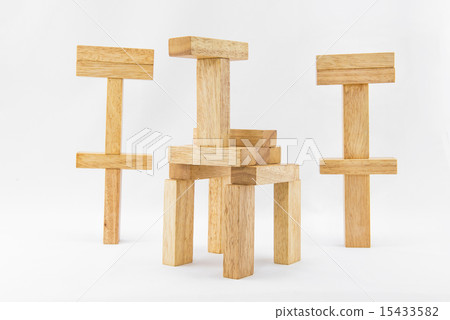Blocks of wood isolated on white background Blocks of wood isolated on white background 15433582