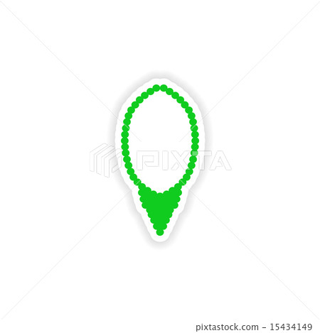 icon sticker realistic design on paper necklace 15434149