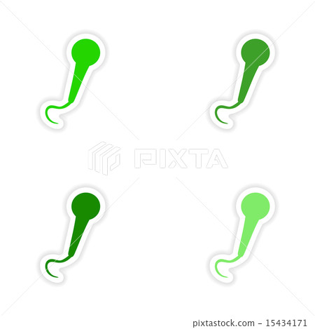 assembly realistic sticker design on paper microphones assembly realistic sticker design on paper microphones 15434171