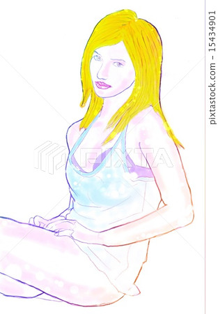 微笑的微笑的T卹杉美麗3 15434901