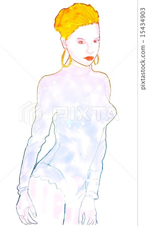 美麗的女孩禮服凝視凝視 15434903