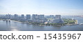 Odaiba Beach Park Panorama Aerial shot 15435967