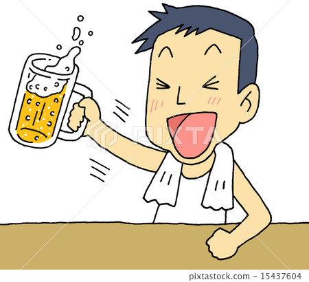 Drinking a glass of beer in the bath 15437604