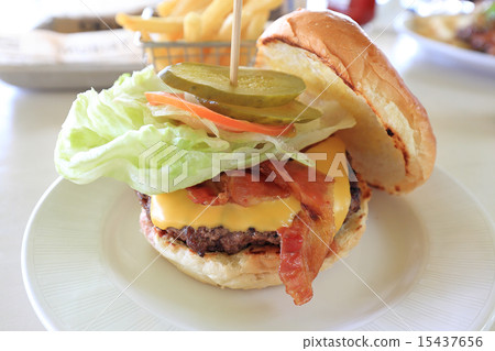 Delicious American hamburgers Delicious American hamburgers 15437656