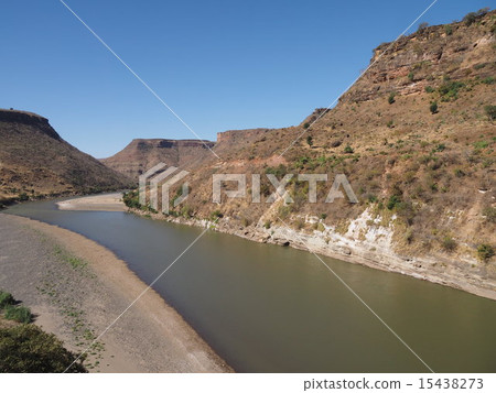 Blue Nile River and banks 15438273