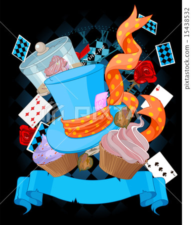 Wonderland cupcake background Wonderland cupcake background 15438532