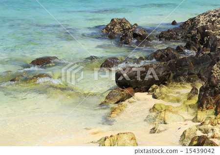 rock beach with sea at Koh Khai Nok rock beach with sea at Koh Khai Nok 15439042