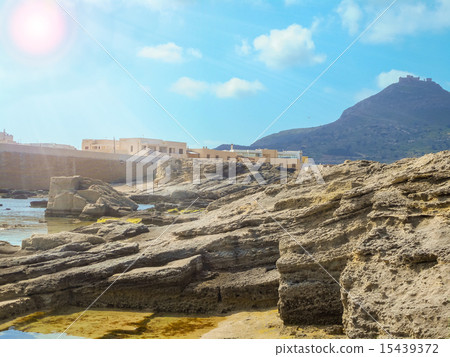 Sunny day on the Mediterranean island. Favignana Sunny day on the Mediterranean island. Favignana 15439372
