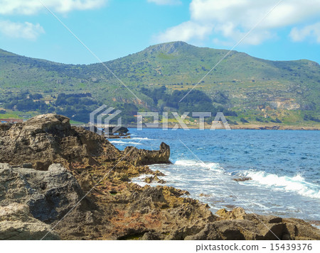 A view of a rocky shore of a Sicily island A view of a rocky shore of a Sicily island 15439376