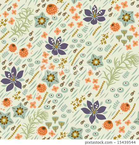 Floral seamless pattern. Bright illustration, can be used for creating card, wedding invitation Floral seamless pattern. Bright illustration, can be used for creating card, wedding invitation 15439544