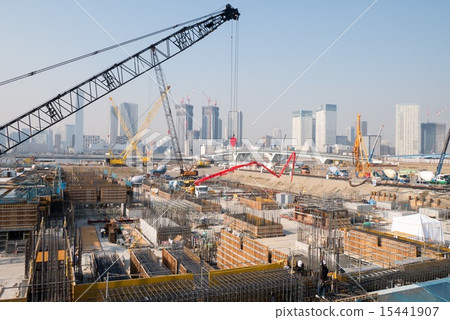 Construction site of Toyosu new market 15441907