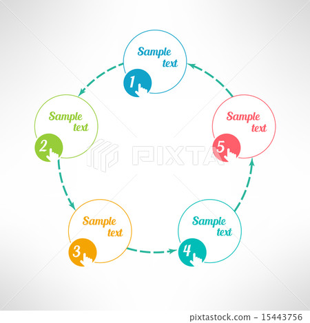Vector business process steps infographic elements. Tutorial, instruction or presentation banners Vector business process steps infographic elements. Tutorial, instruction or presentation banners 15443756