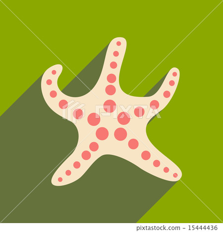 Flat with shadow icon and mobile applacation starfish Flat with shadow icon and mobile applacation starfish 15444436