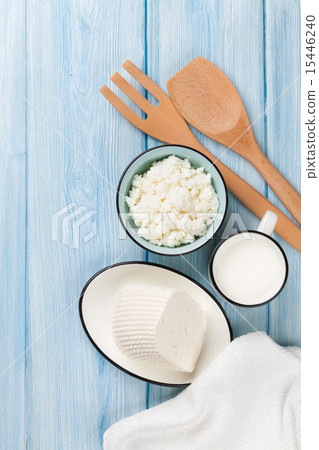 Dairy products. Milk, cheese and curd cheese 15446240