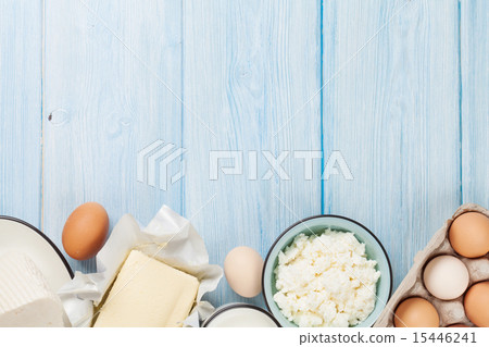 Dairy products. Milk, cheese, egg, curd cheese 15446241