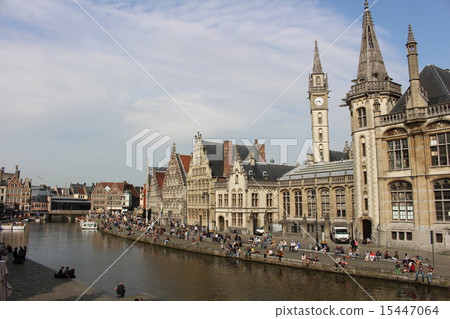 Ghent's Grass-roy Townscape Belgium 15447064