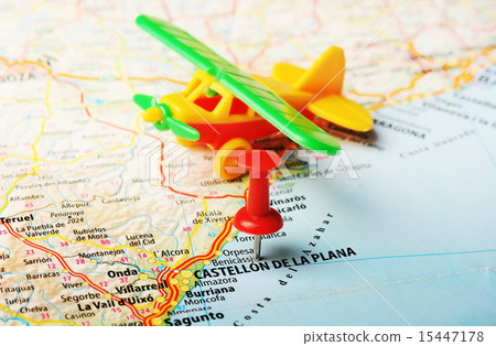 Castellon de la Plana map airplane 15447178