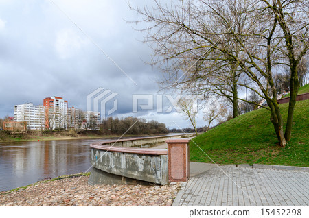 Embankment of Zapadnaya Dvina in spring, Vitebsk 15452298
