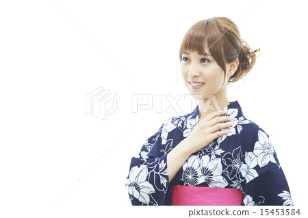 Young lady bathing back behind the back white back 15453584