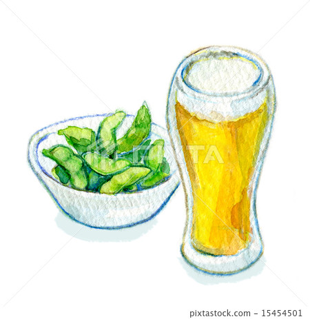 生啤酒和毛豆 生啤酒和毛豆 15454501