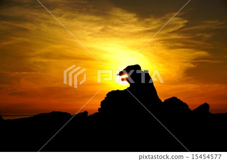 哥斯拉岩石的日落 哥斯拉岩石的日落 15454577