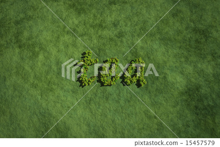 tea create by tree with grass background 15457579