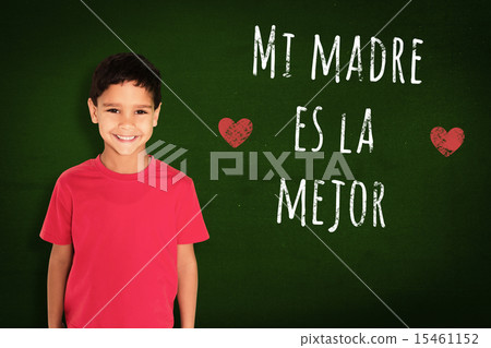 Composite image of cute boy smiling at camera Composite image of cute boy smiling at camera 15461152