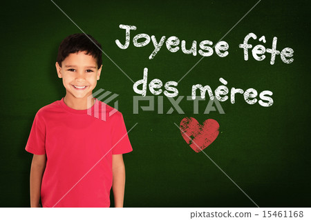 Composite image of cute boy smiling at camera Composite image of cute boy smiling at camera 15461168