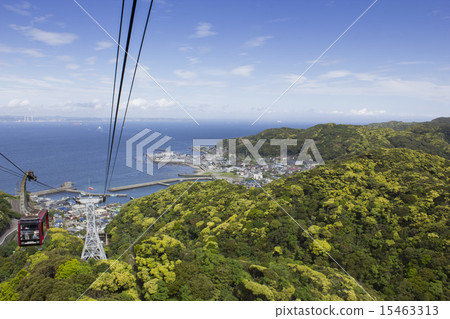 Tokyo Bay and a mountain of fresh green Tokyo Bay and a mountain of fresh green 15463313