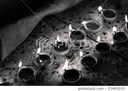 traditional indian lamp in black and white traditional indian lamp in black and white 15465035