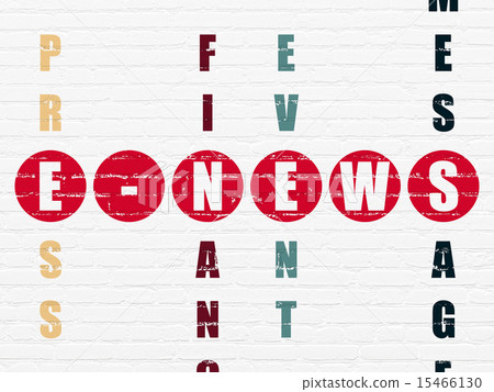 News concept: word E-news in solving Crossword Puzzle 15466130