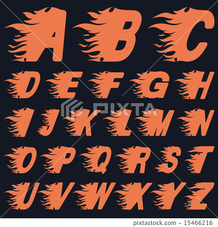 ABC Fire Letters, Vector Illustration ABC Fire Letters, Vector Illustration 15466216