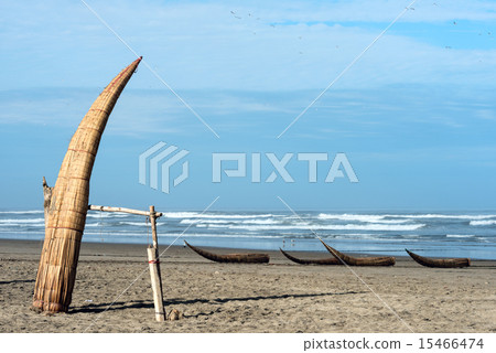 Traditional Peruvian small Reed Boats 15466474