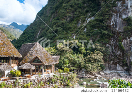 Aguas Calientes, the town and railway station 15466482
