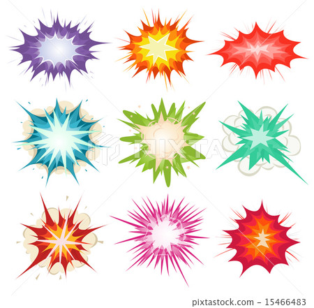 Comic Book Explosion, Bombs And Blast Set 15466483
